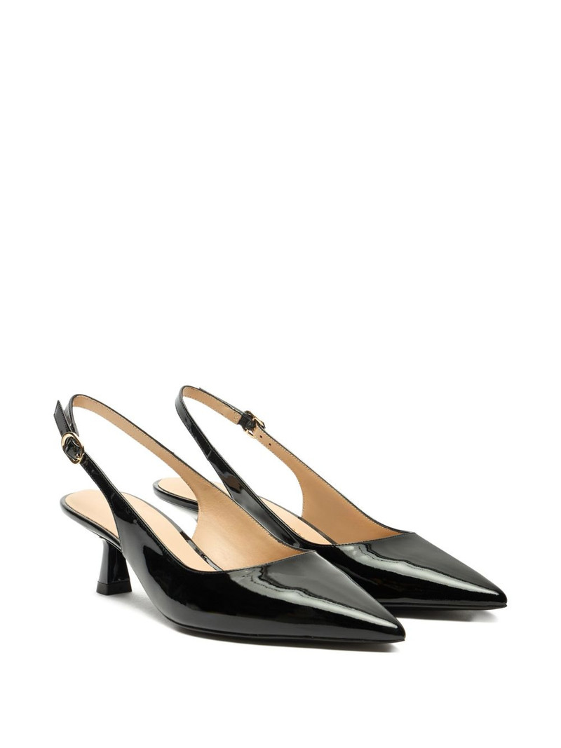 Stuart Weitzman 35mm Sculpt patent-leather slingback pumps outlook