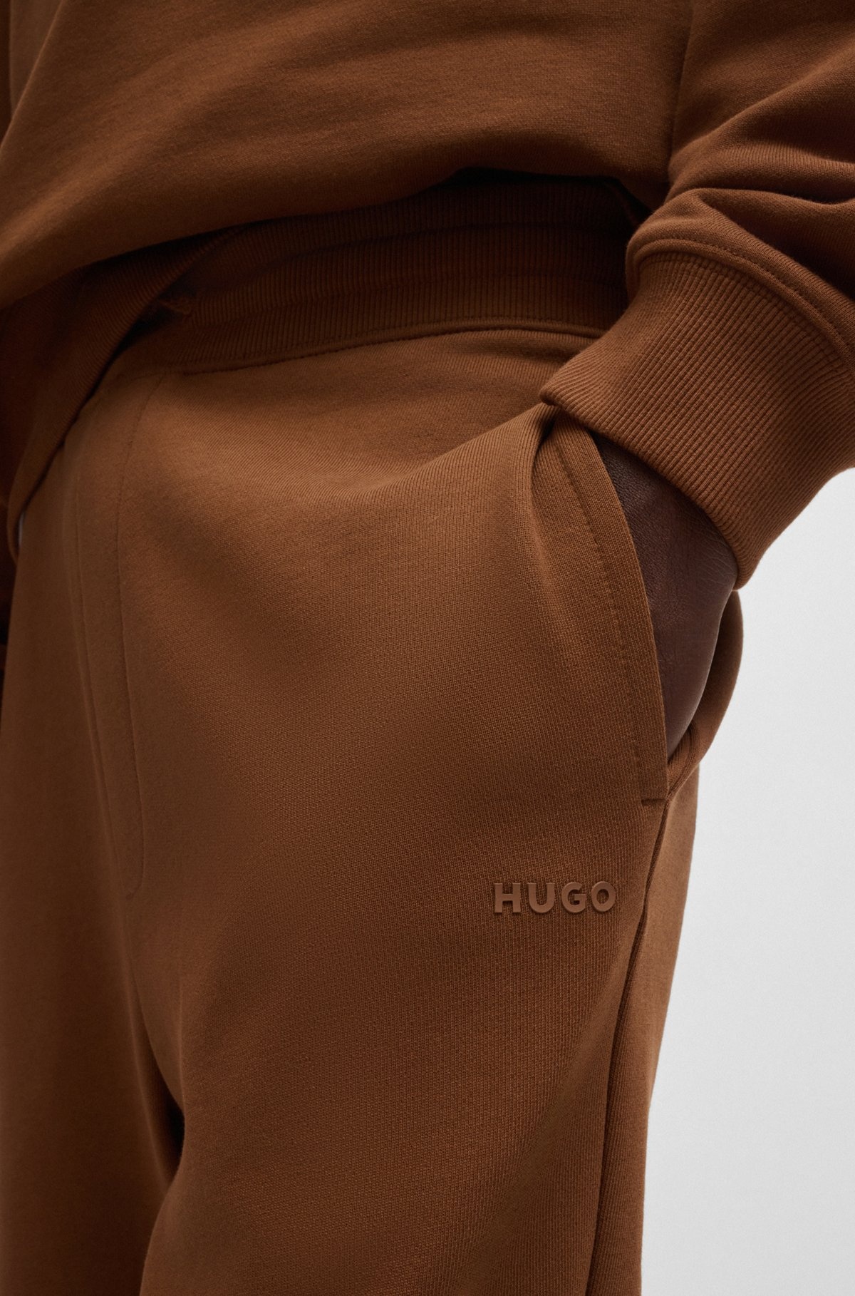 COTTON-TERRY TRACKSUIT BOTTOMS WITH LOGO PRINT - 3