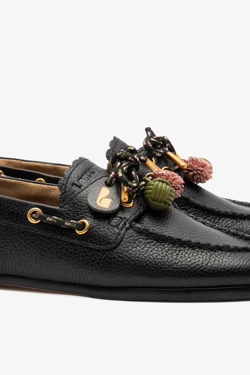Cyprus Boat Shoe Black Leather 5