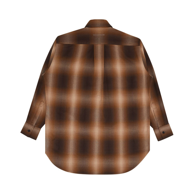 MM6 Maison Margiela MM6 Maison Margiela Plaid Shirt 'Brown' outlook