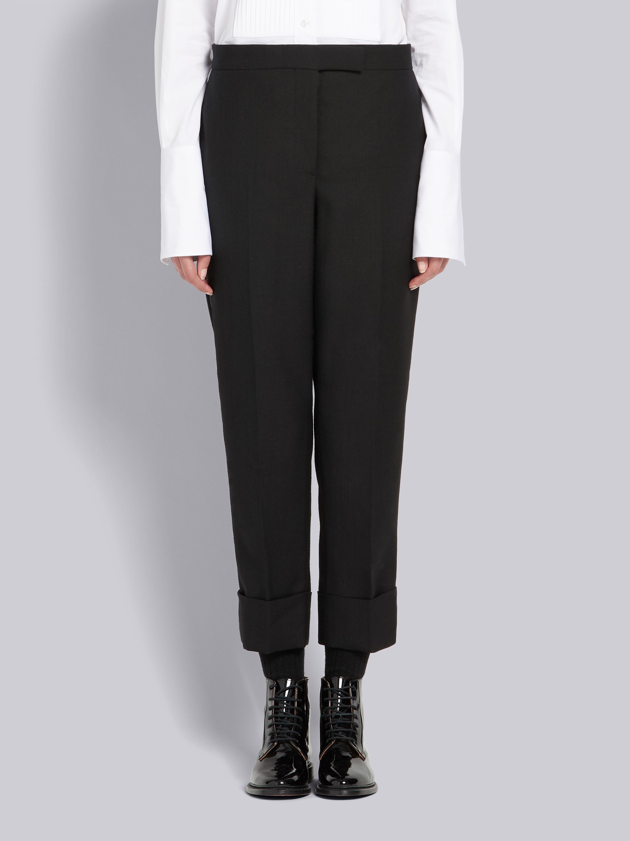 Tuxedo Stripe Wool Trouser - 1