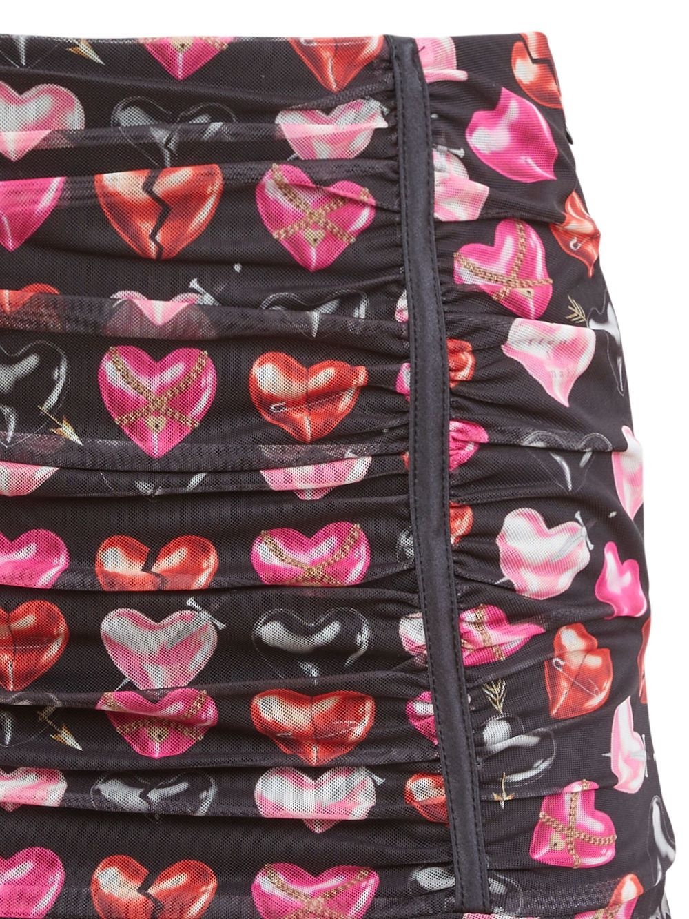 heart-print mini skirt - 2