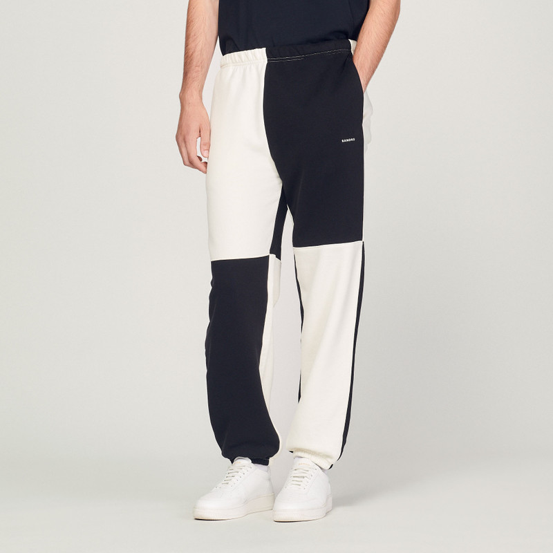 Two-tone organic cotton jogging bottoms 4