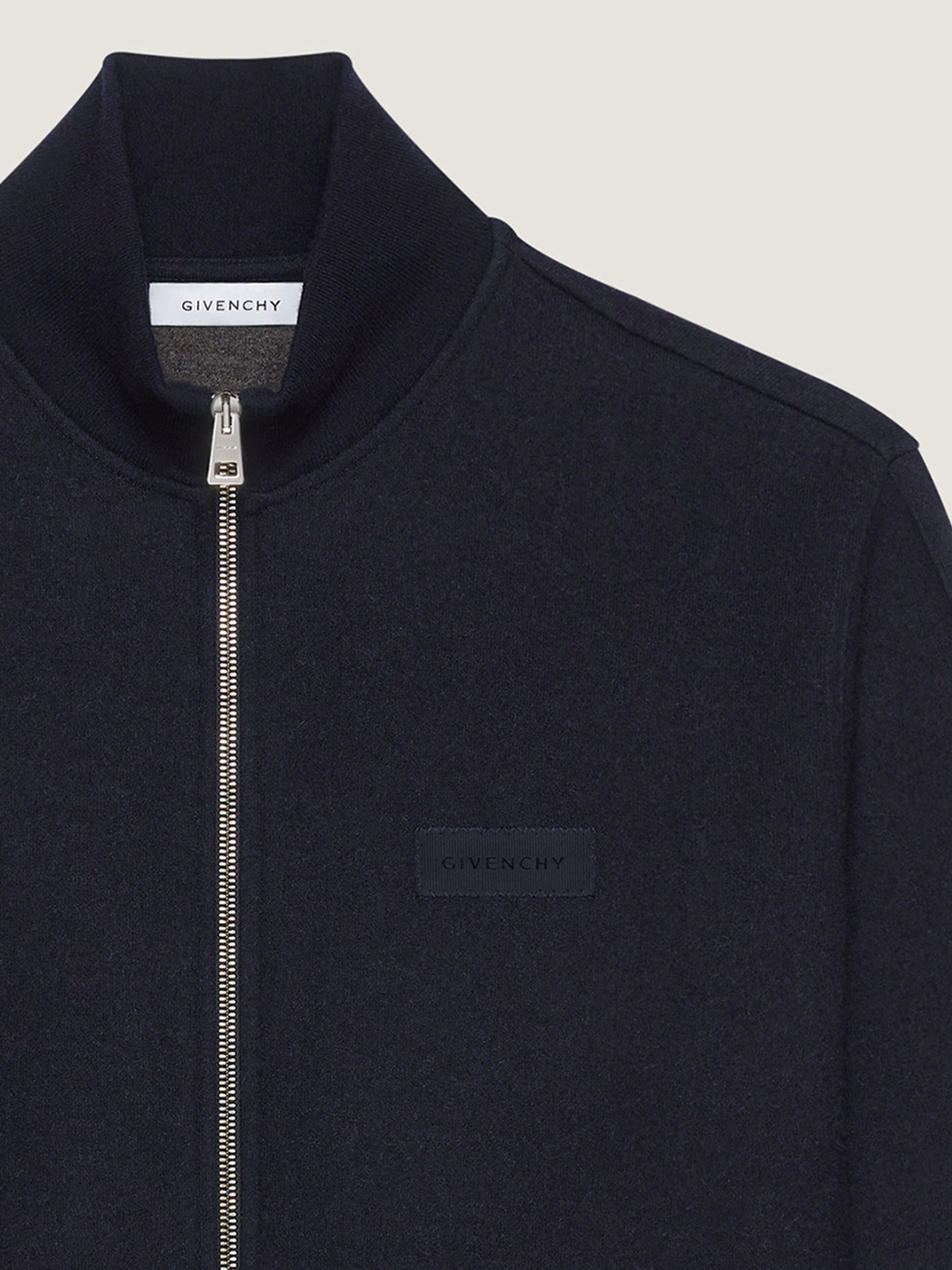 ZIPPED SWEATSHIRT IN WOOL CASHMERE WITH GIVENCHY PATCH - 4