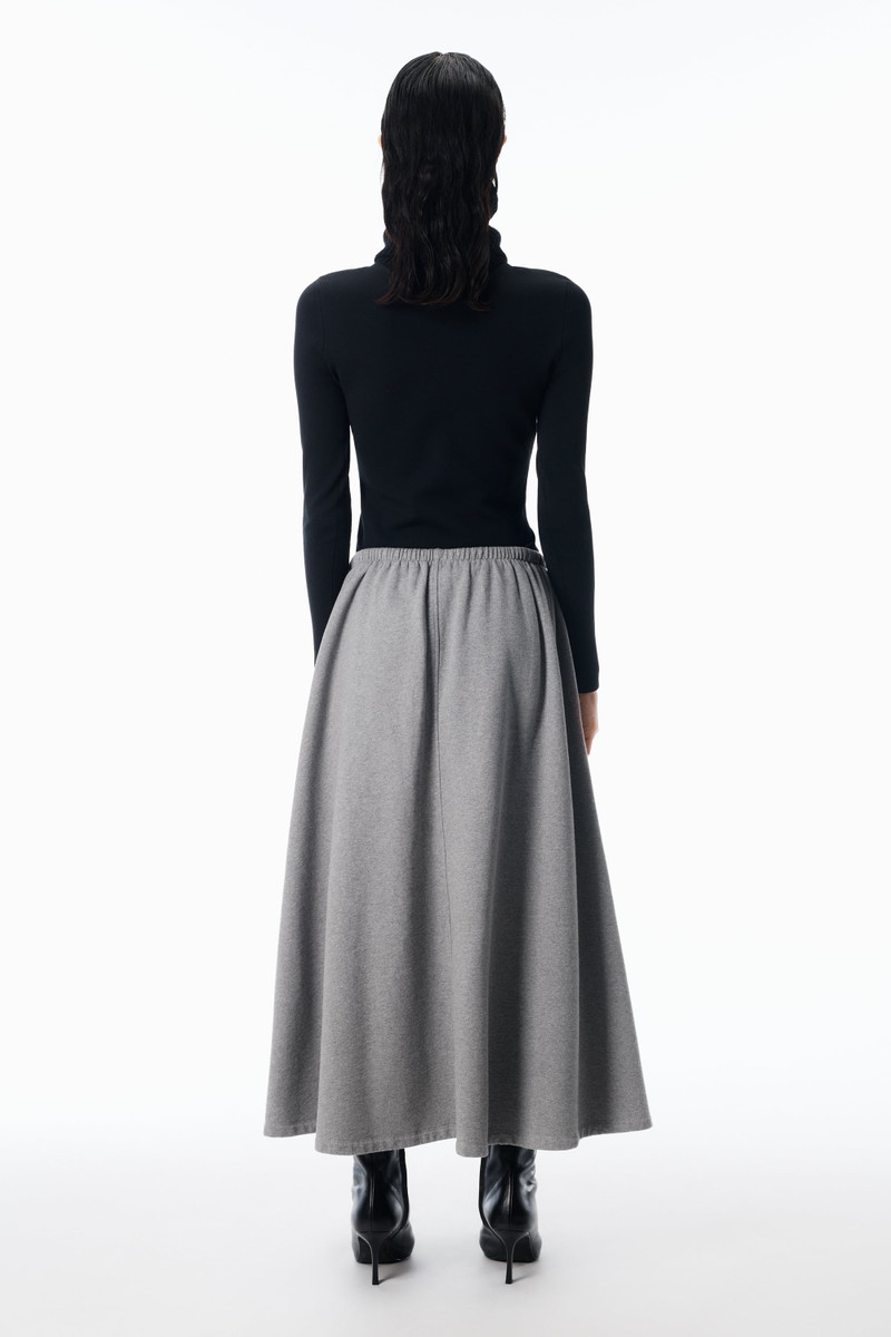 Low-Rise Midi Circle Skirt in Cotton Terry 4