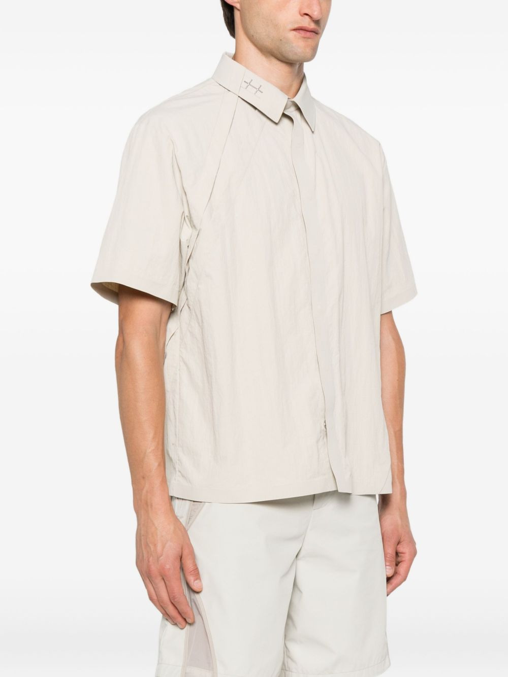 short-sleeve panelled shirt - 3