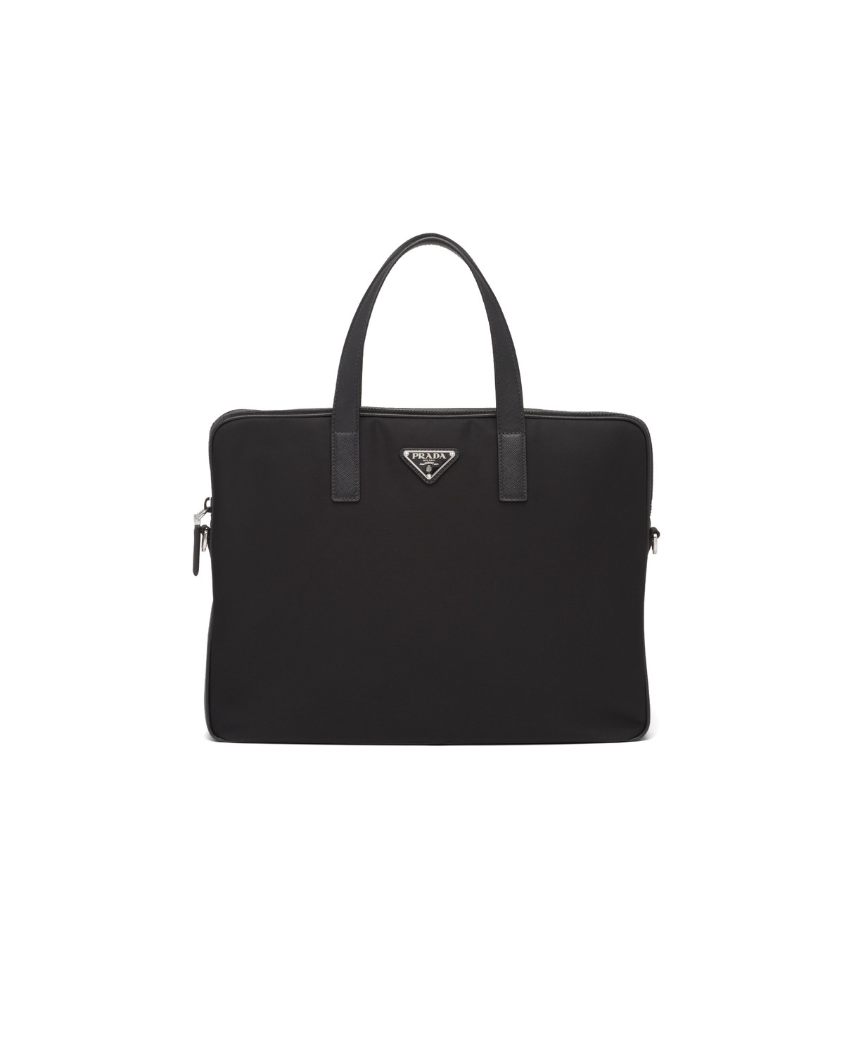 Re-Nylon and Saffiano leather briefcase - 1