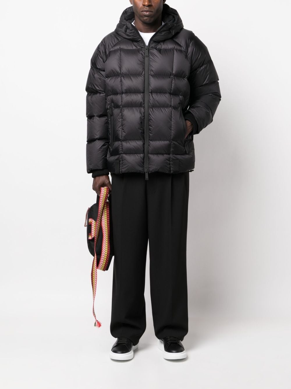 logo-print padded jacket - 2