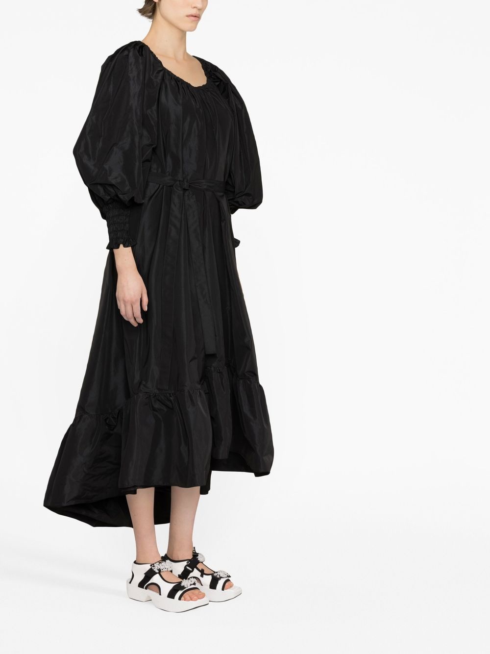 puff-sleeve maxi dress - 3
