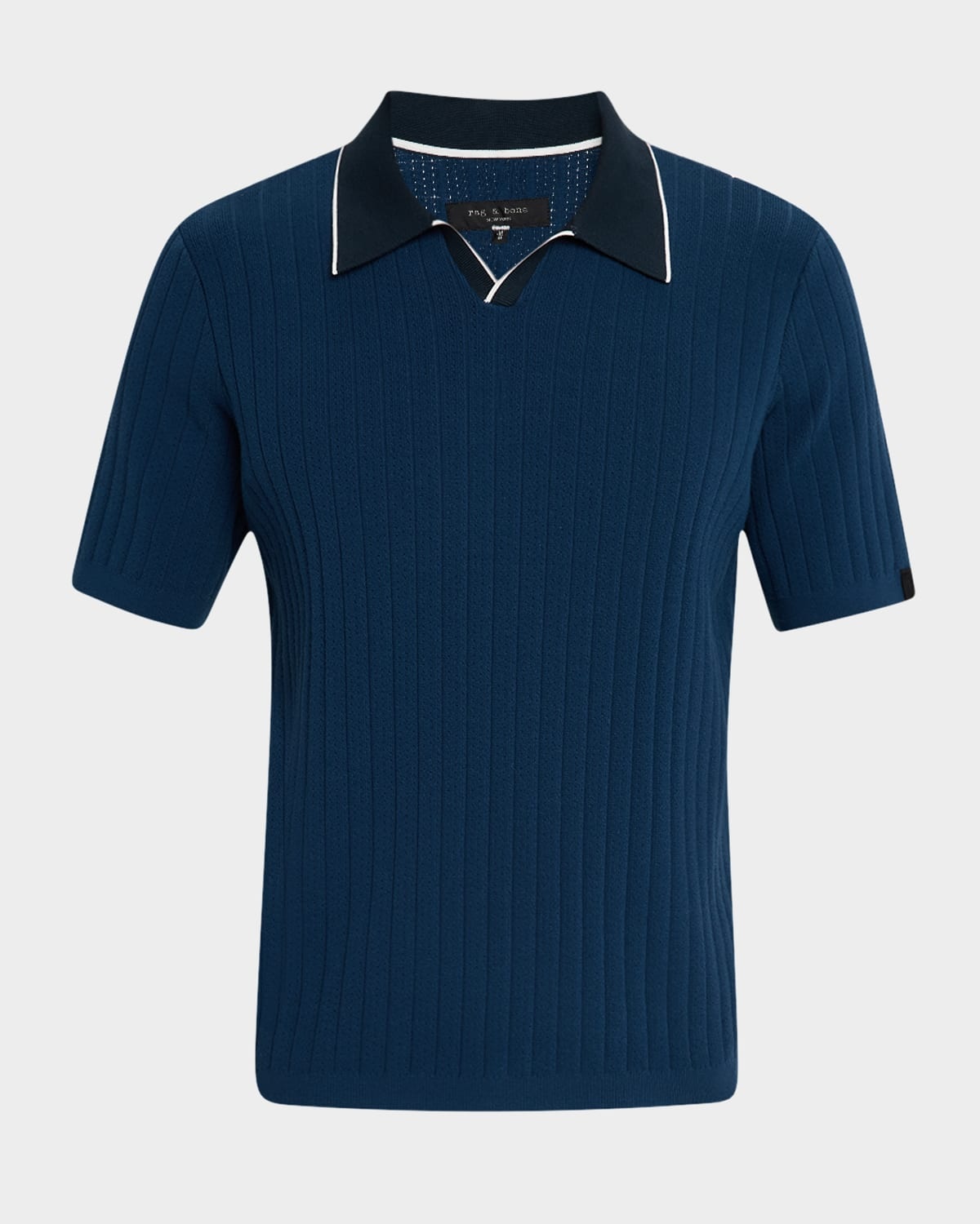 Men's Sanford Ribbed Johnny Collar Polo Sweater - 1