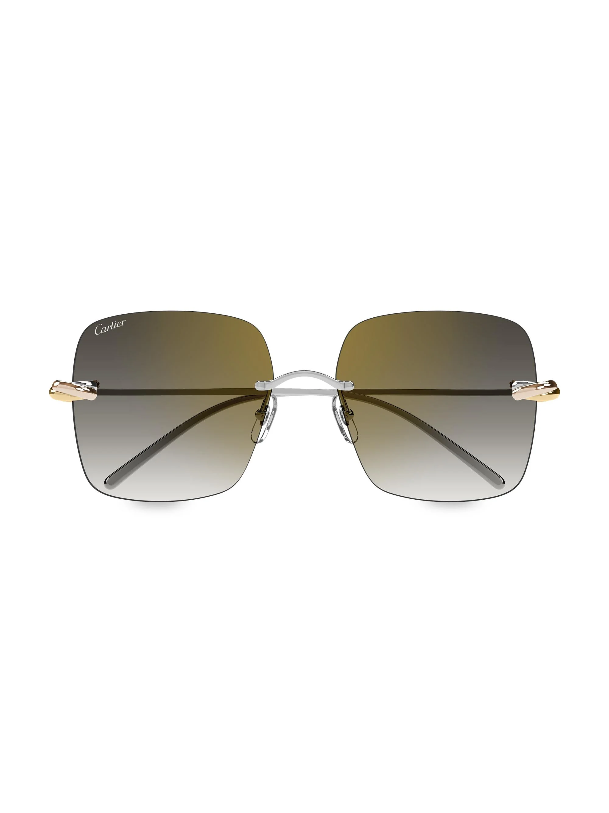 Women's Trinity 60MM Rimless Square Sunglasses - Grey Multi Silver - 1