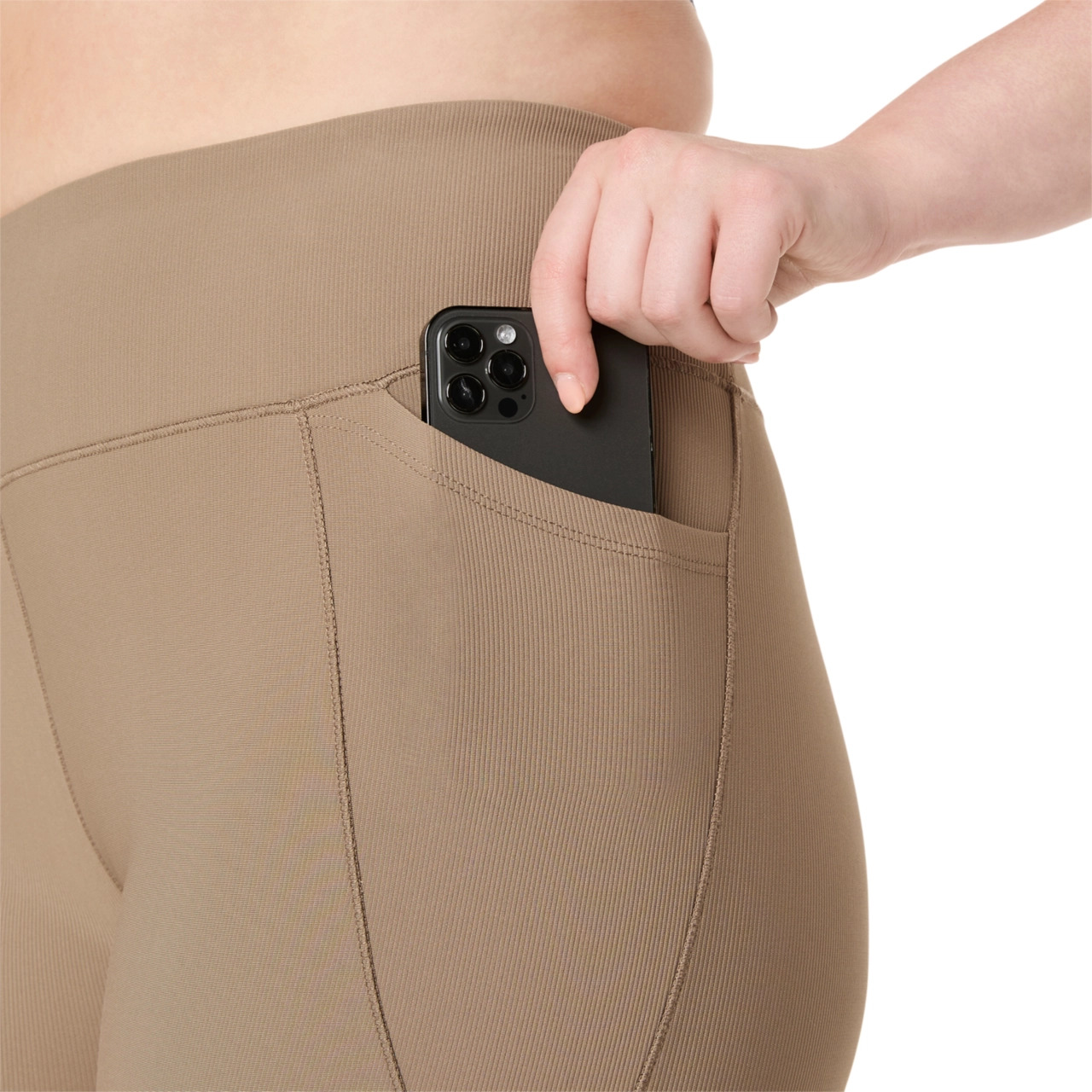 WOMEN'S RIB HIGH WAIST  7/8 TIGHT - 4