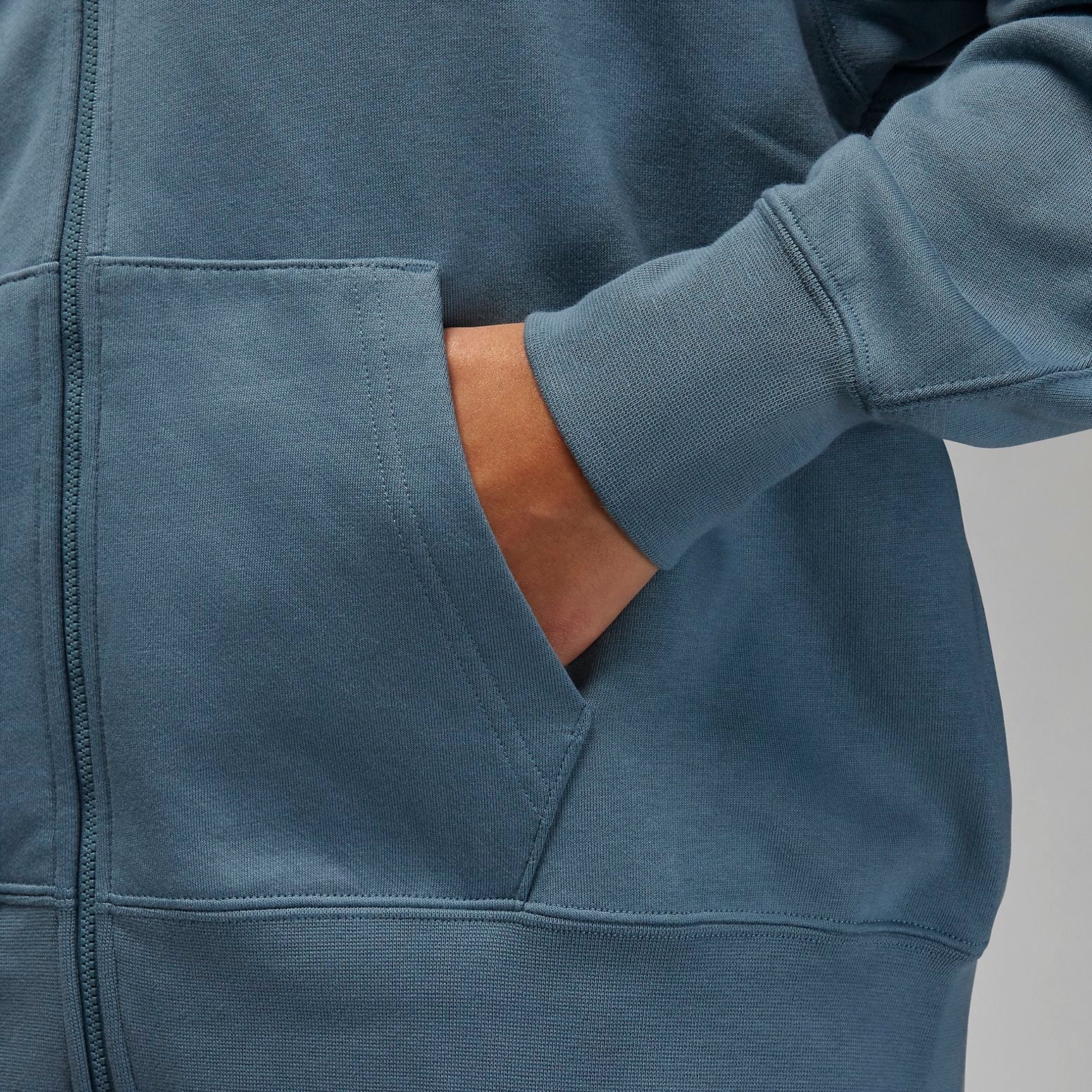 (WMNS) Air Jordan Flight Full-Zip Hoodie 'Ozone Blue' DZ3360-031 - 2