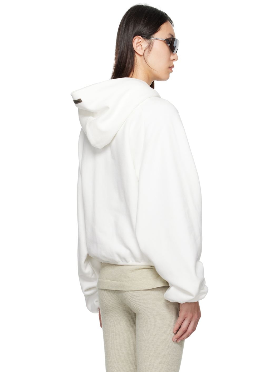 White Modern Fit Hoodie - 3