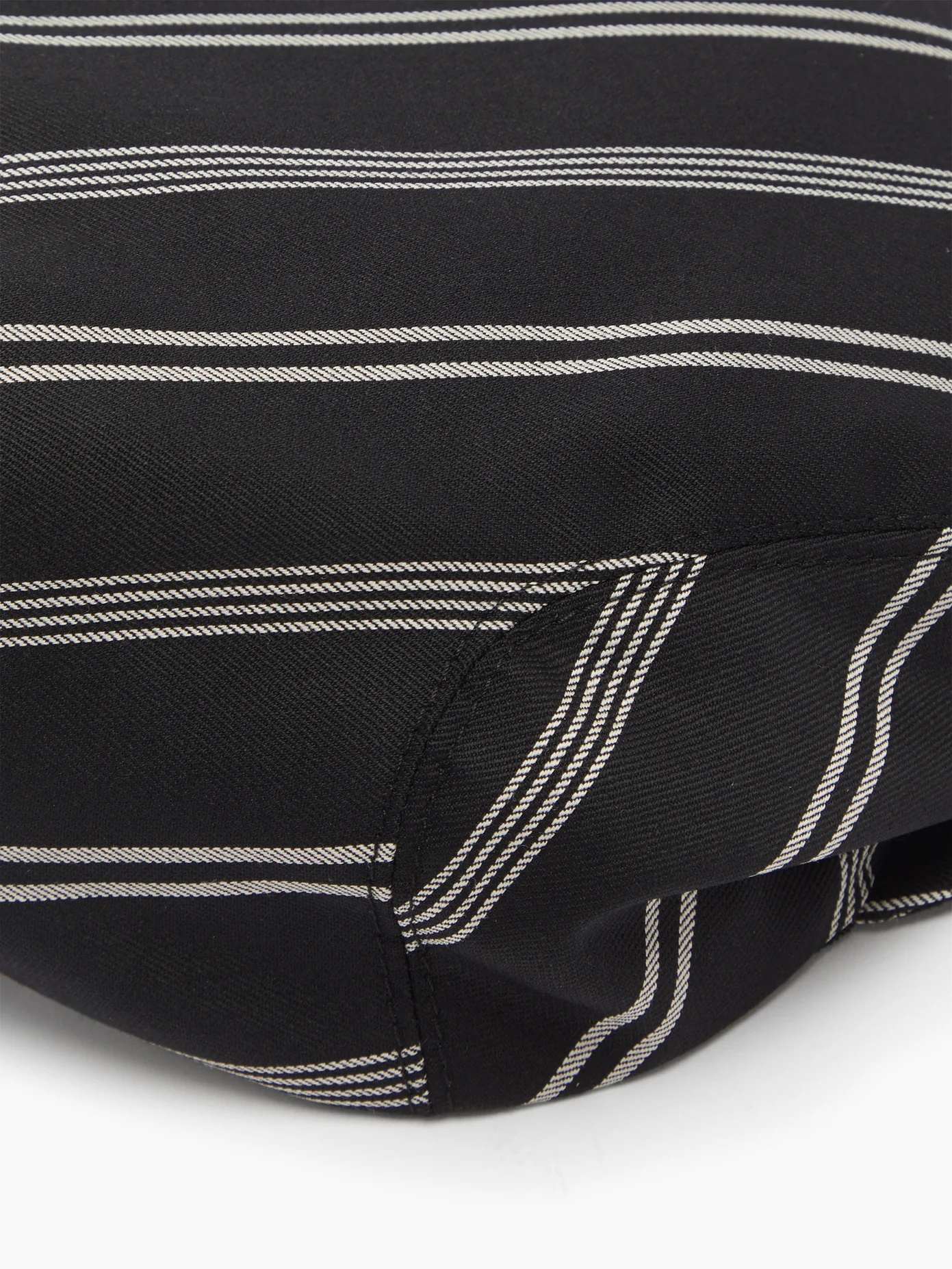 Striped wool-blend twill flat cap - 4