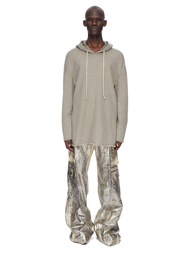 Rick Owens DRKSHDW frayed-hem hoodie outlook