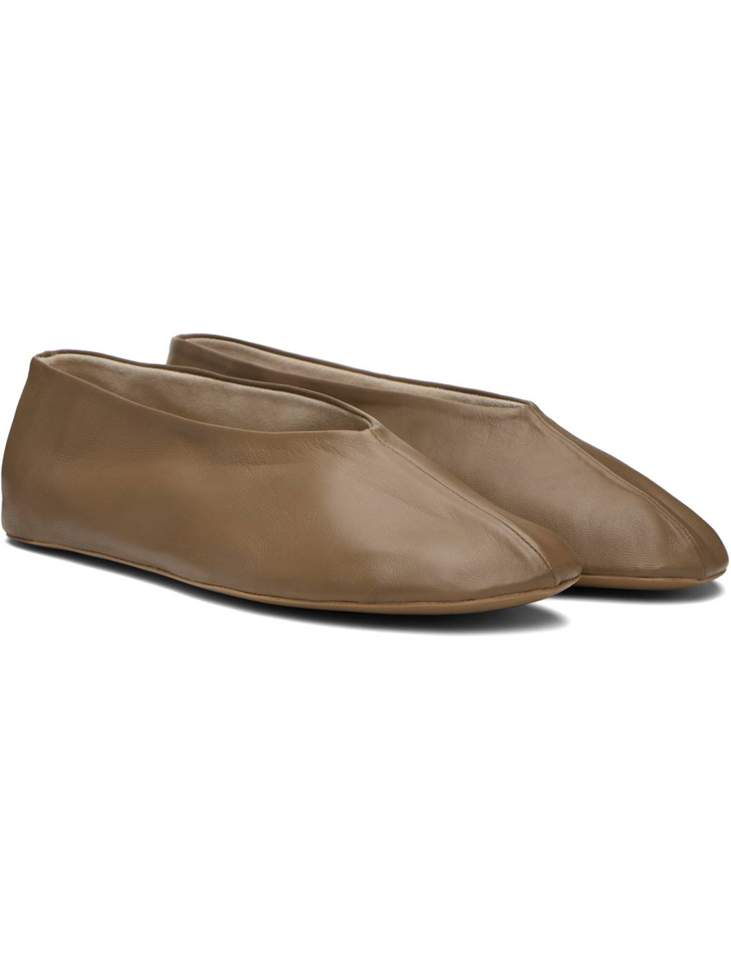 Taupe Stella Slipper Ballerina Flats - 4