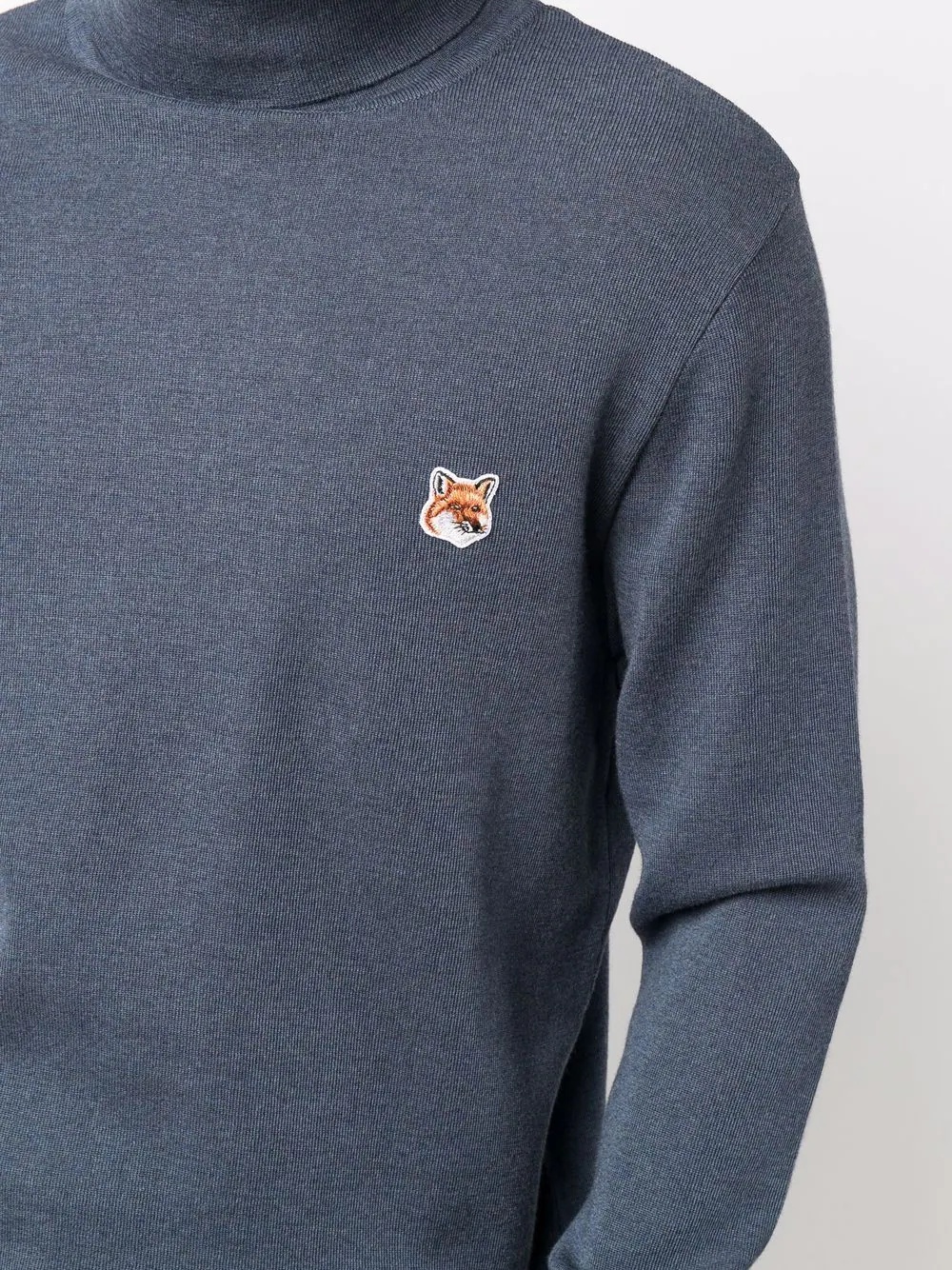 logo-patch roll-neck jumper - 5