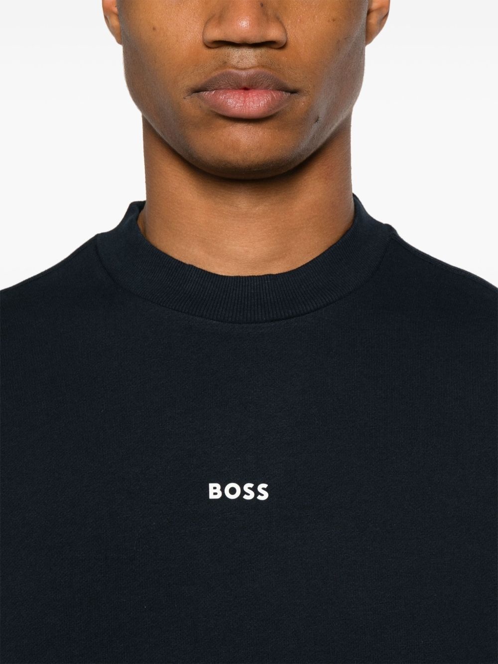 rubberised-logo cotton sweatshirt - 5