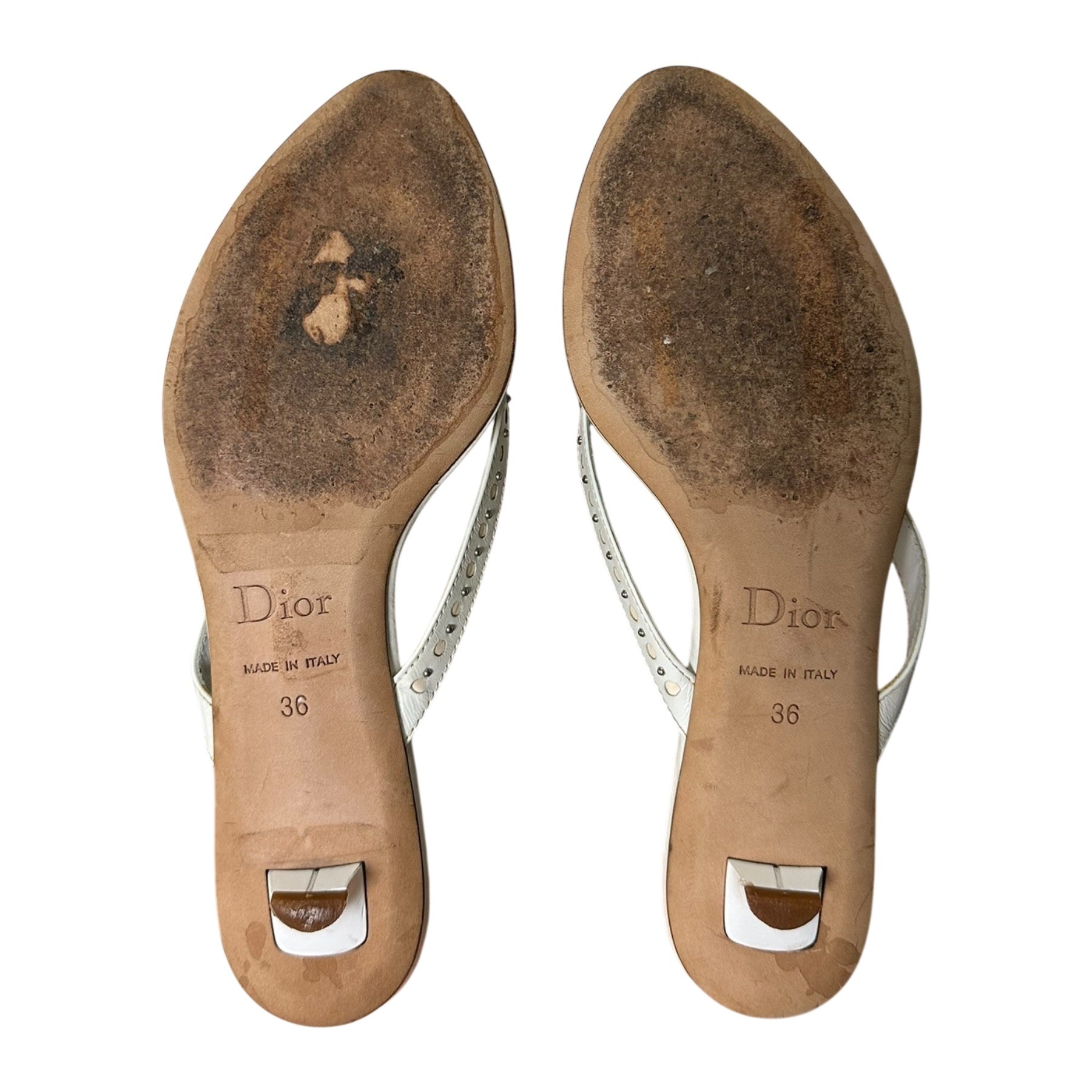 CHRISTIAN DIOR Spring Summer 2004 D'Trick Leather Studded Sandals - 4