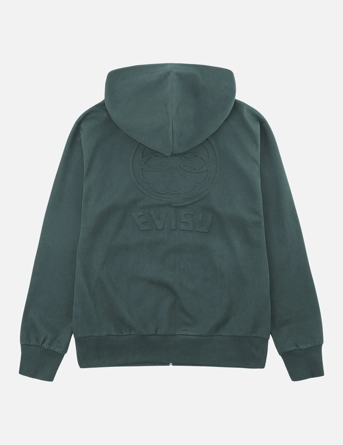 Emboss Kamon Logo Zip-Up Hoodie - 1