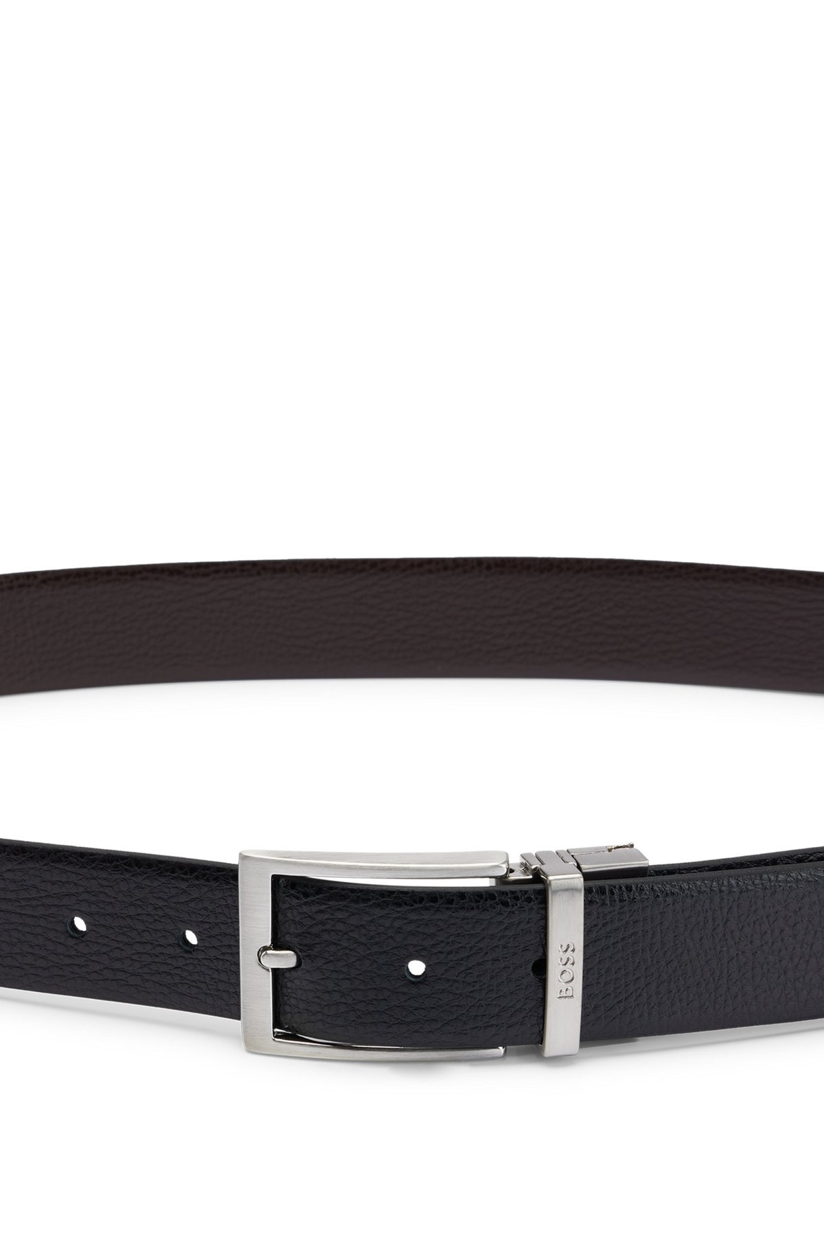 REVERSIBLE BELT IN ITALIAN LEATHER WITH BRANDED KEEPER - 5