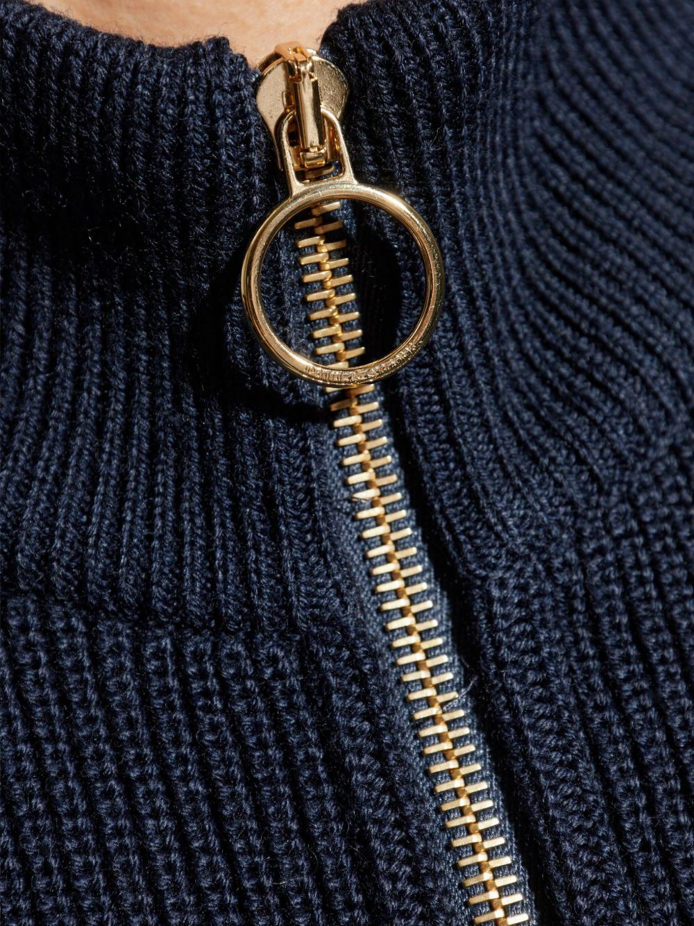 ribbed zip-up cardigan - 5