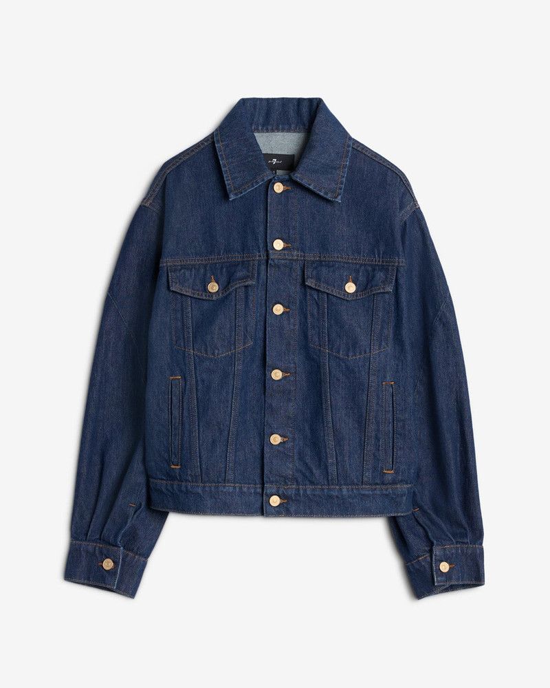MANKIND Twisted Trucker Jacket in Blue Petal 1