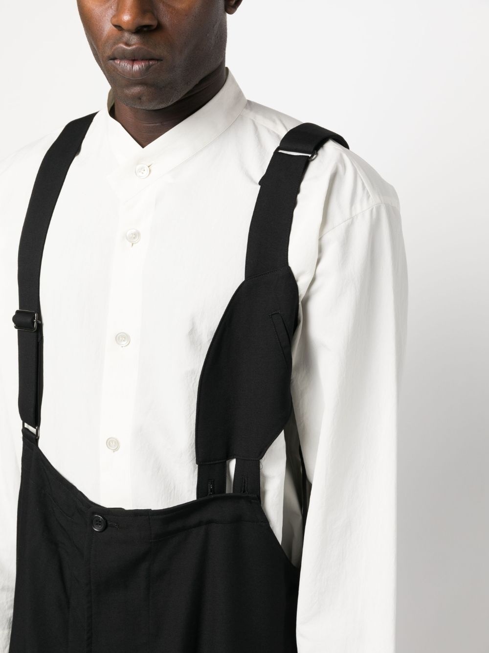 drop-crotch wool suspender trousers - 5