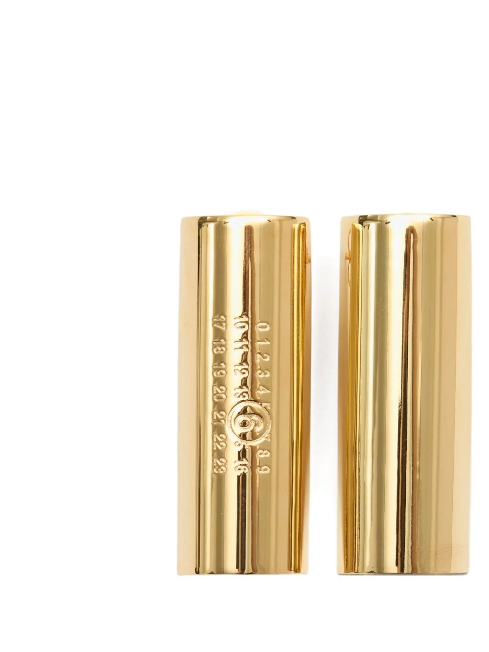 logo-engraved earrings - 1