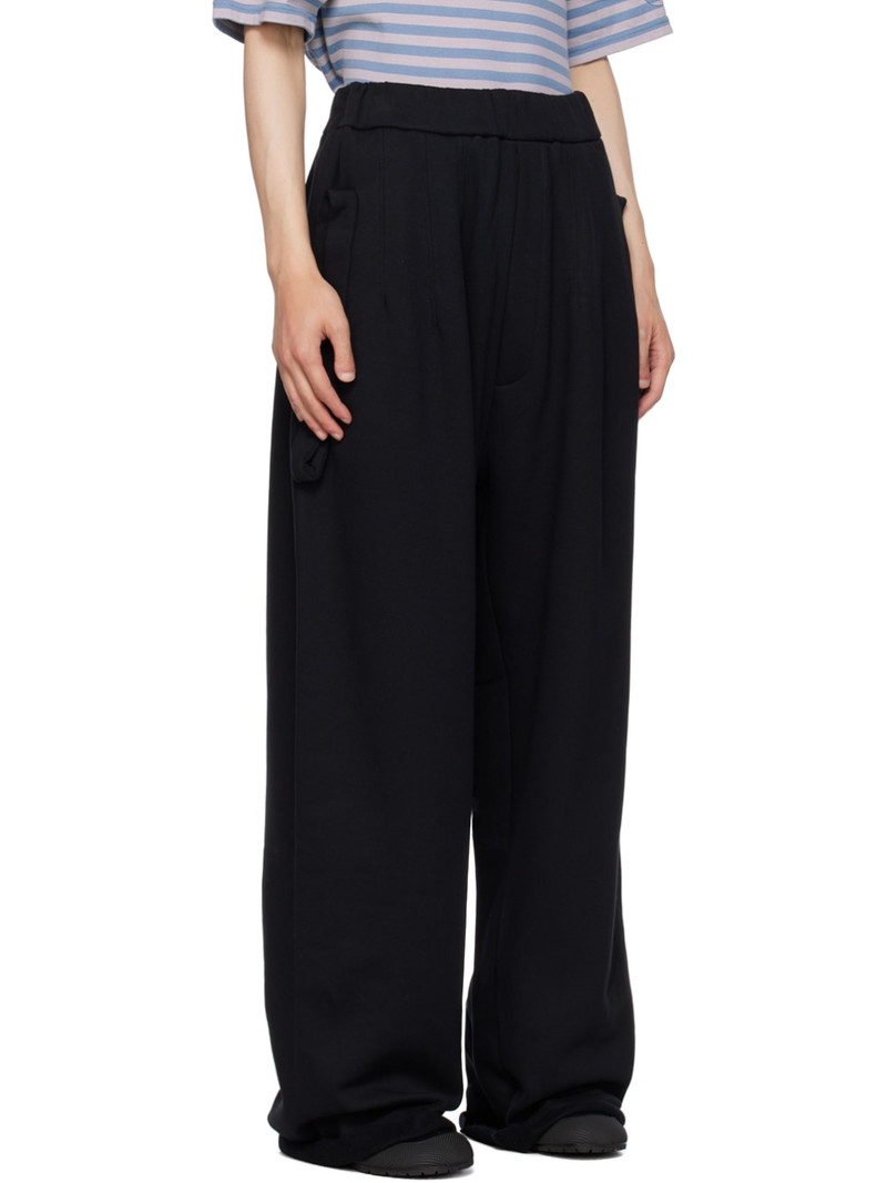 Black Wide-Leg Sweatpants 2
