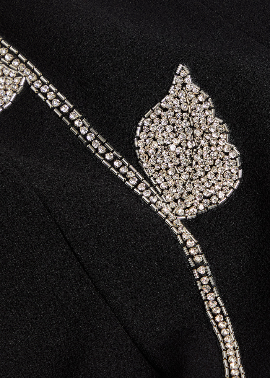 Rebecca Vallance Starlight Embellished Crepe Midi Dress - 5