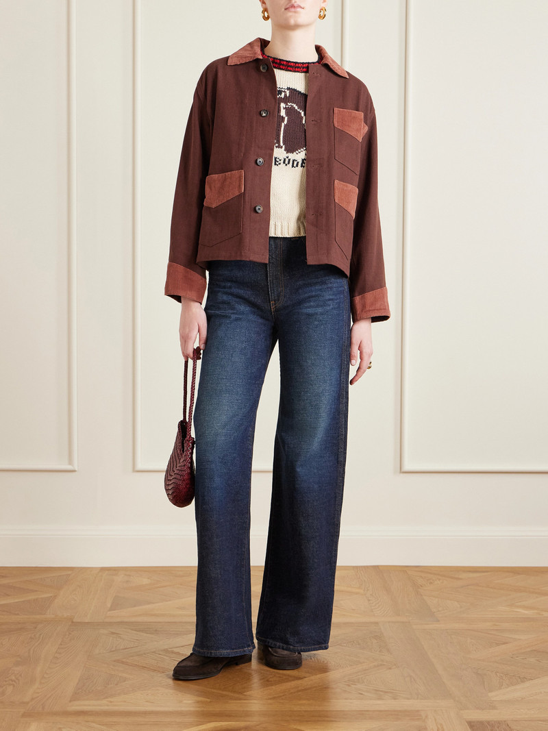 BODE Spaniel Intarsia Pima Cotton And Merino Wool-blend Sweater outlook