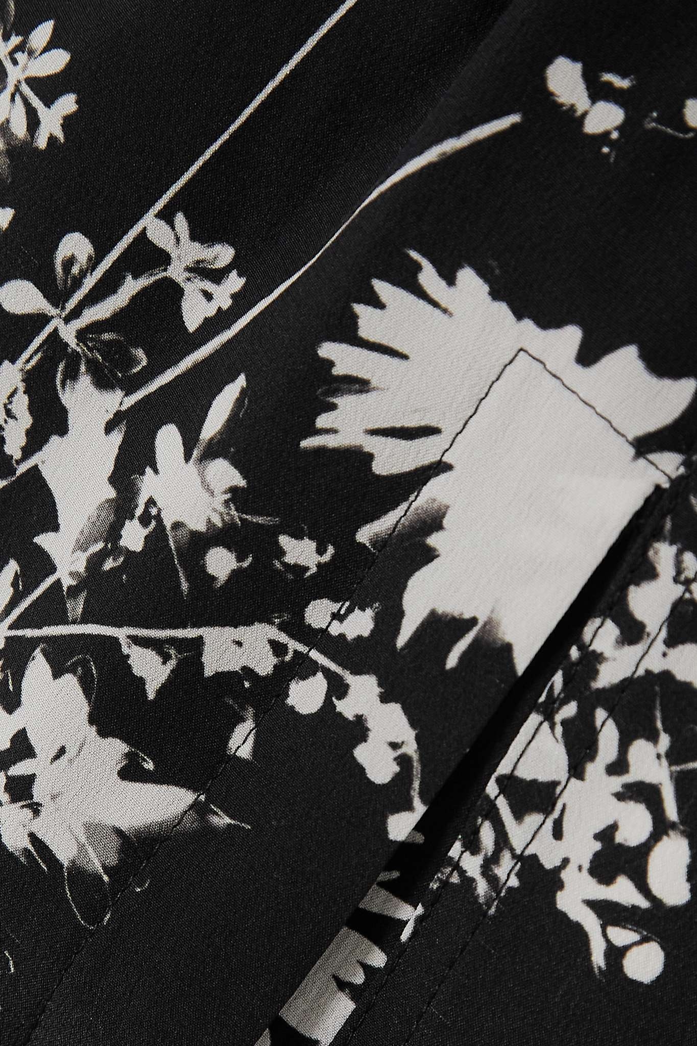 Floral-print silk crepe de chine pajama pants - 4