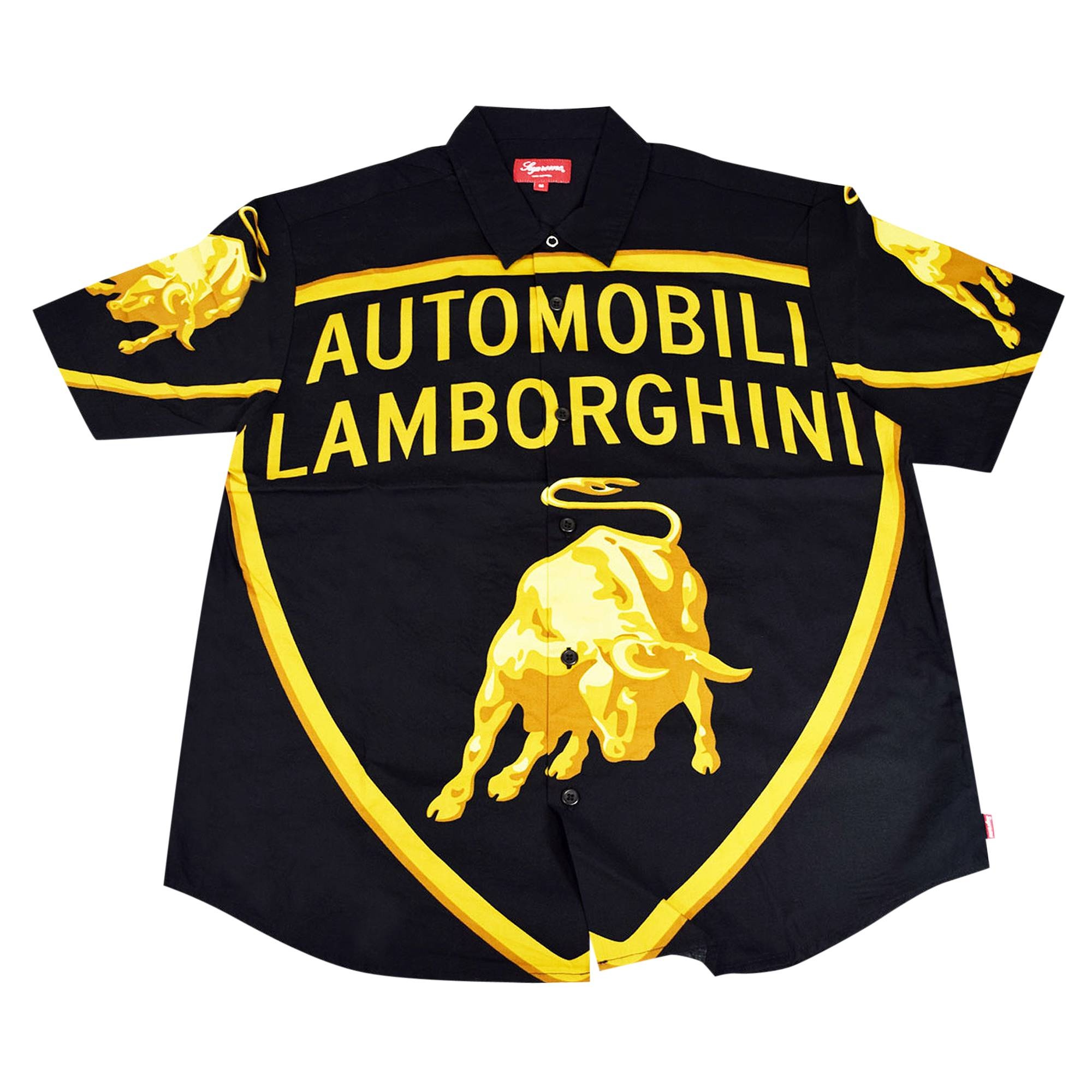 Supreme x Automobili Lamborghini Short-Sleeve Shirt 'Black' - 1