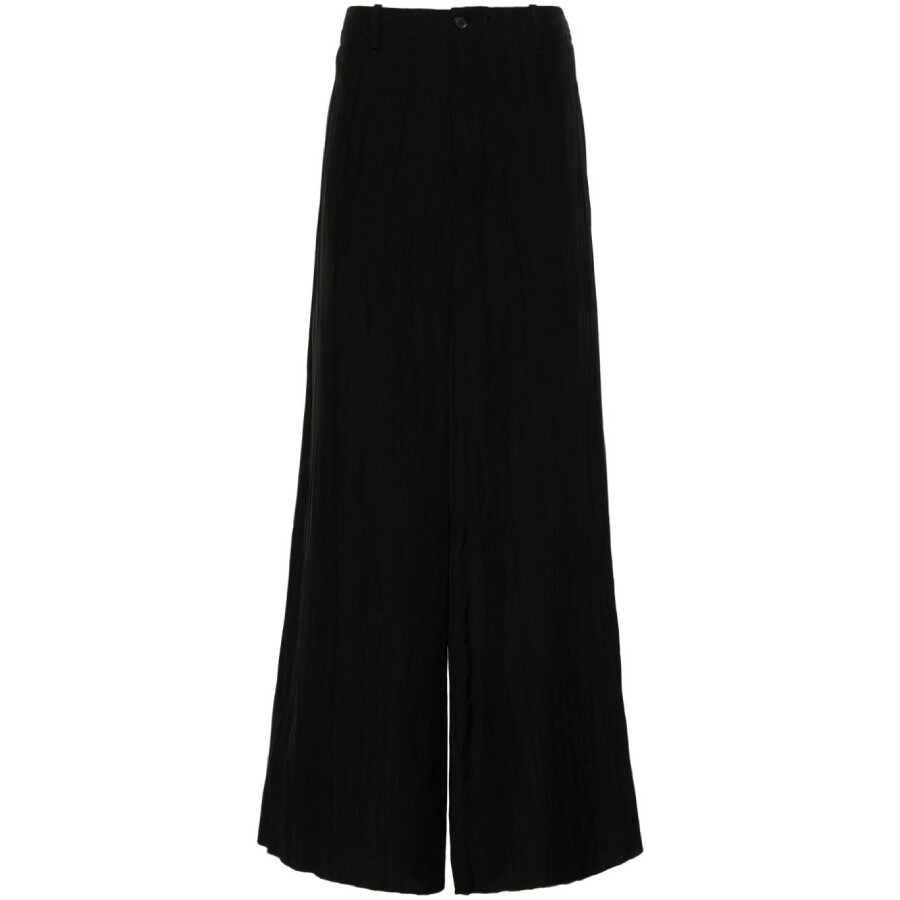 Emporio Armani Pleated Wide-Leg Viscose Trousers - 5