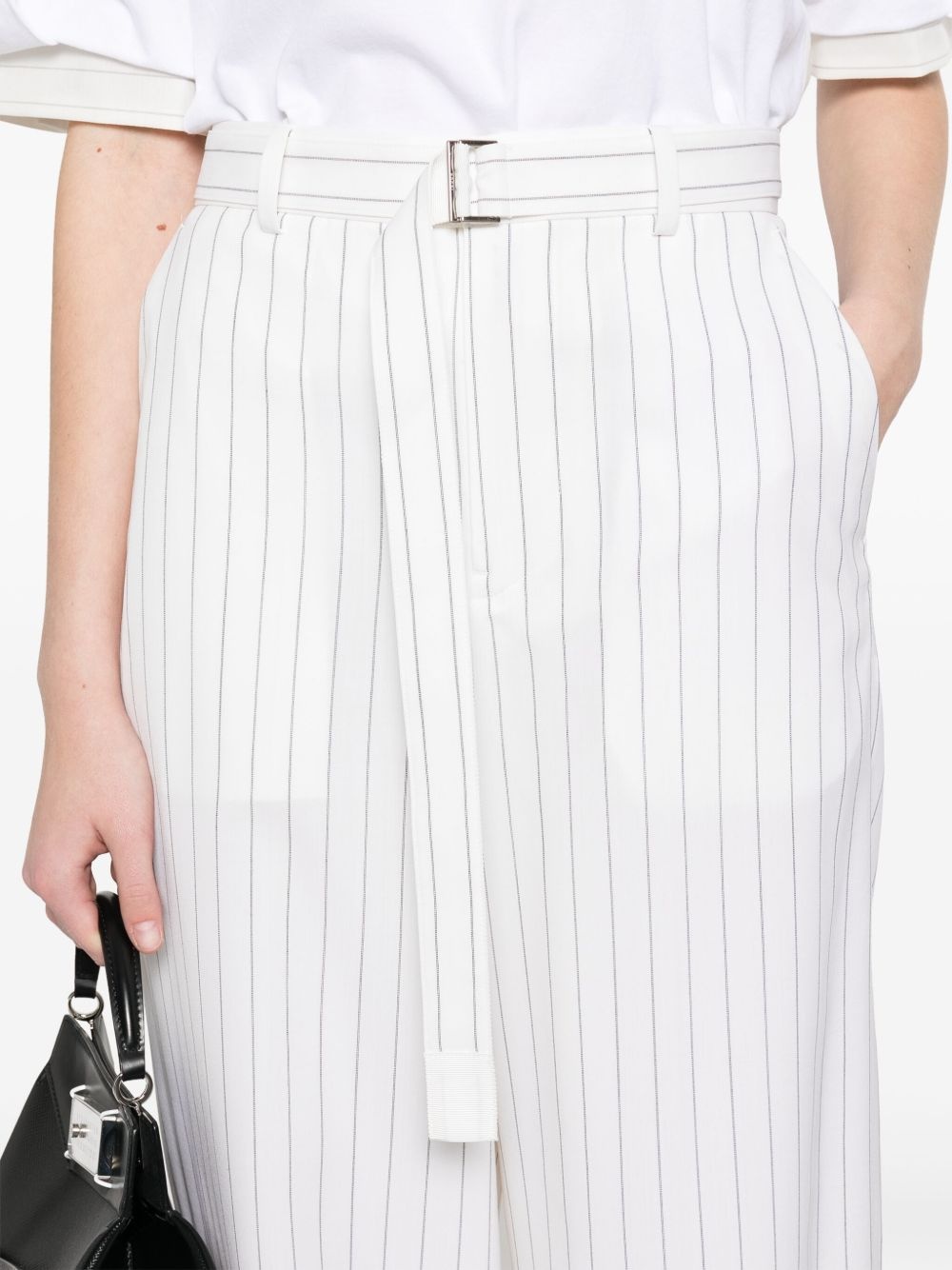 pinstripe palazzo trousers - 5