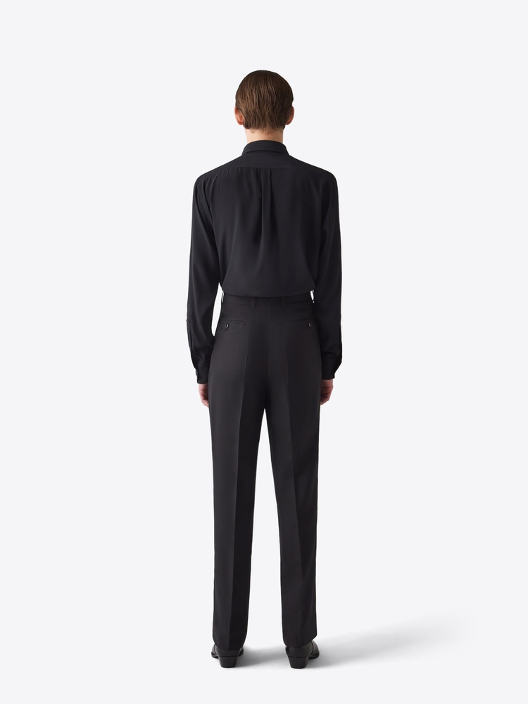 TROUSER 77 BLACK RAW SILK - 3