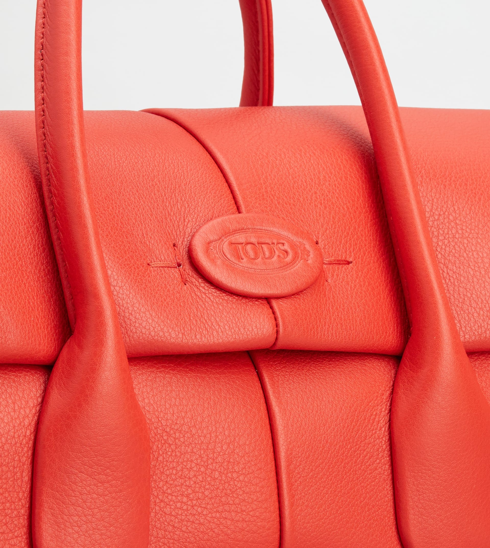 TOD'S DI BAG REVERSE FLAP IN LEATHER SMALL - RED - 8