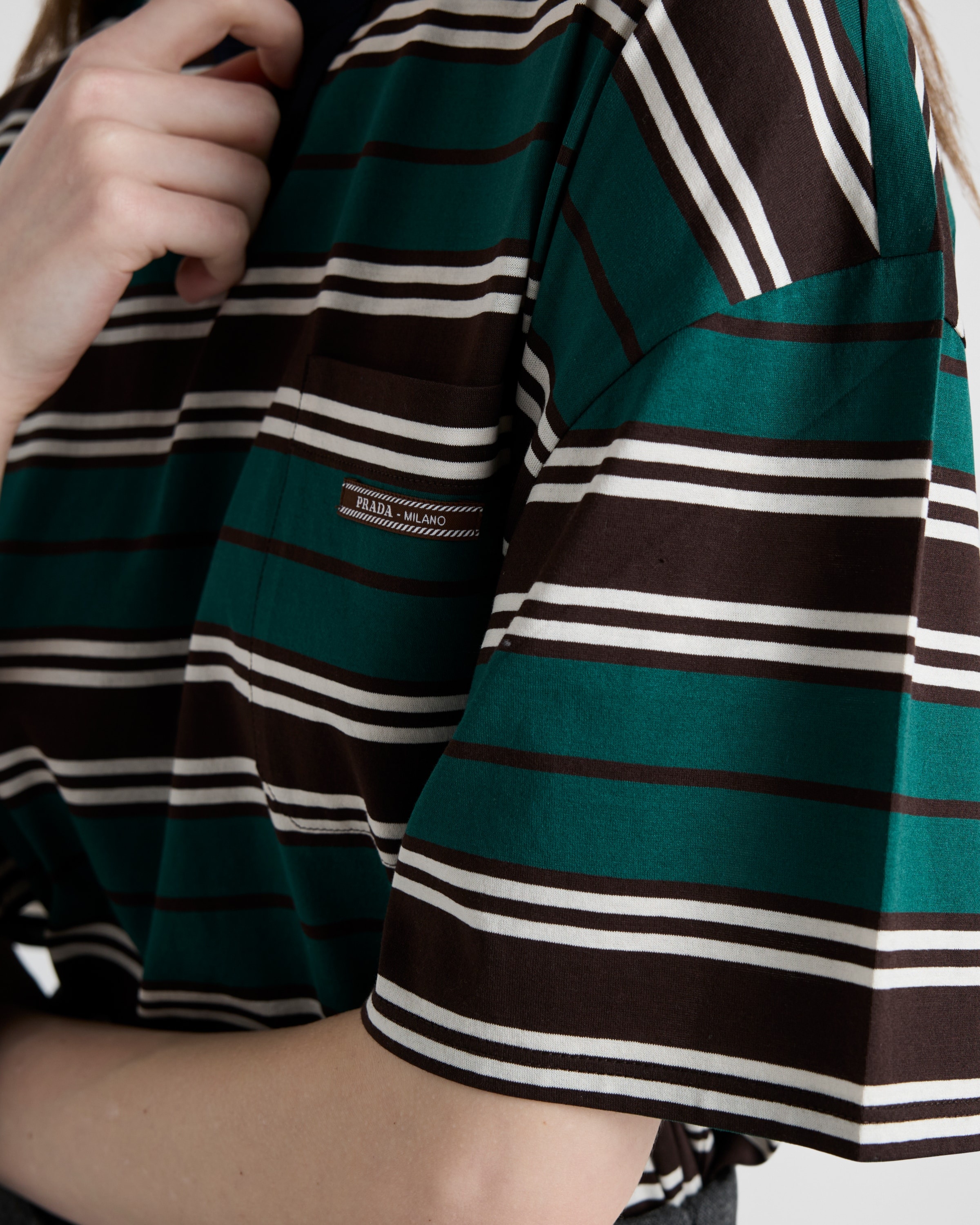 Striped lisle cotton T-shirt - 6