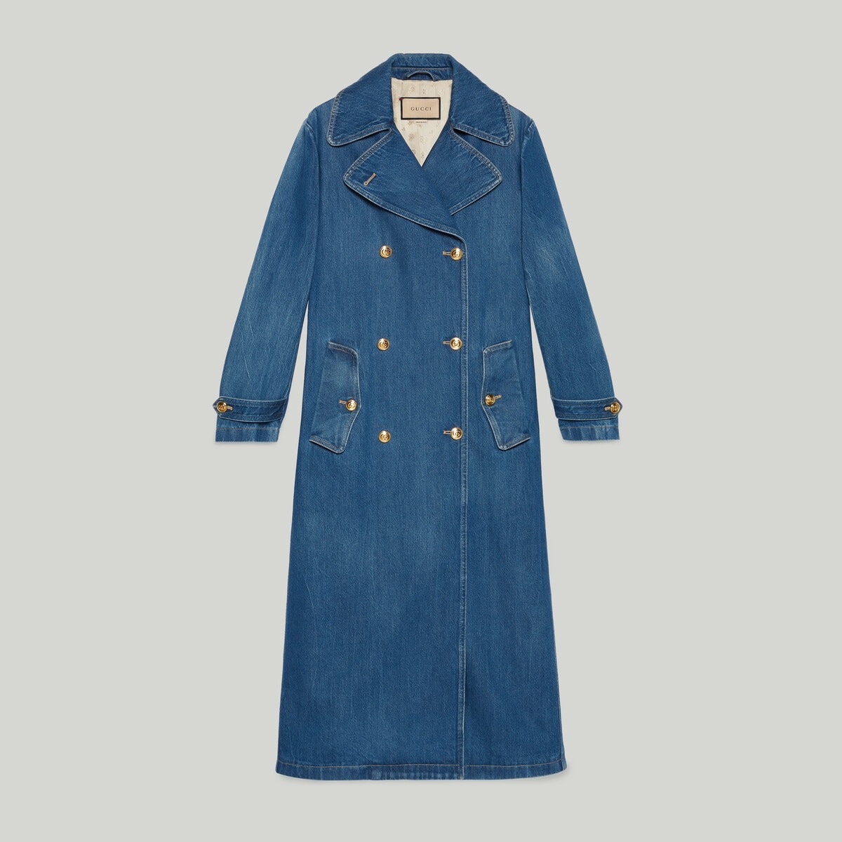 【関税&送料込】Gucci Double-Breasted Denim Peacoat 関税&送料込】Gucci Double-Breasted Denim Peacoat (GUCCI