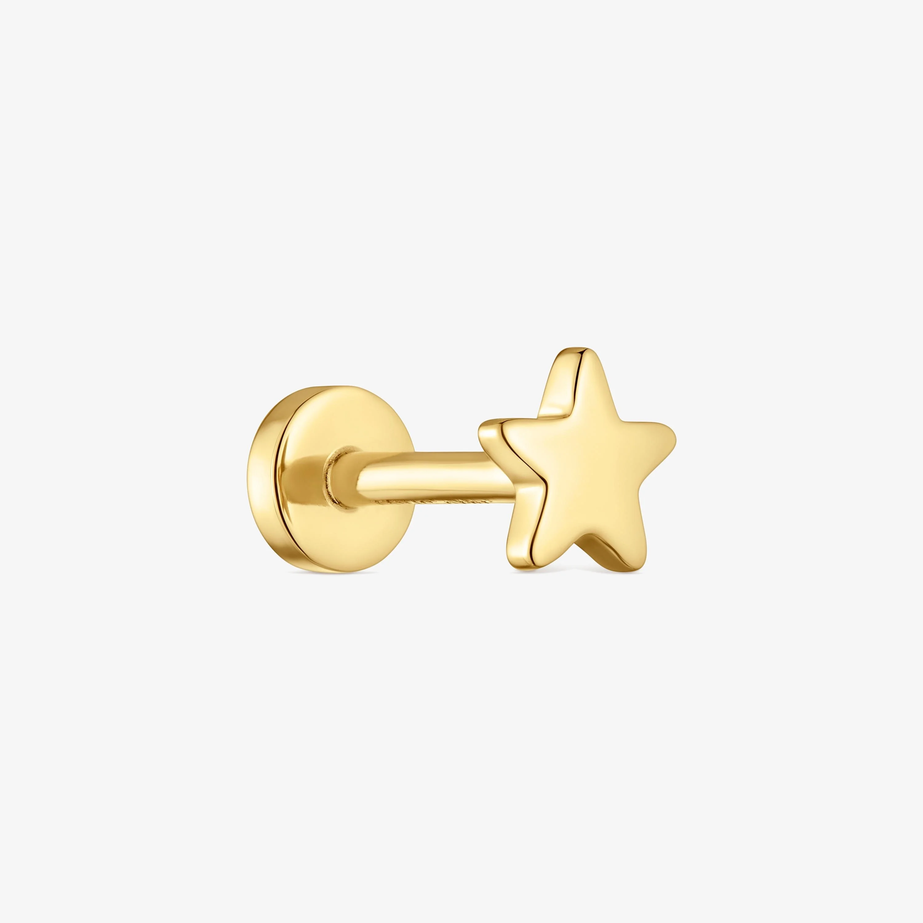 14K solid gold Piercing with 6 mm star motif TOUS Basics - 1