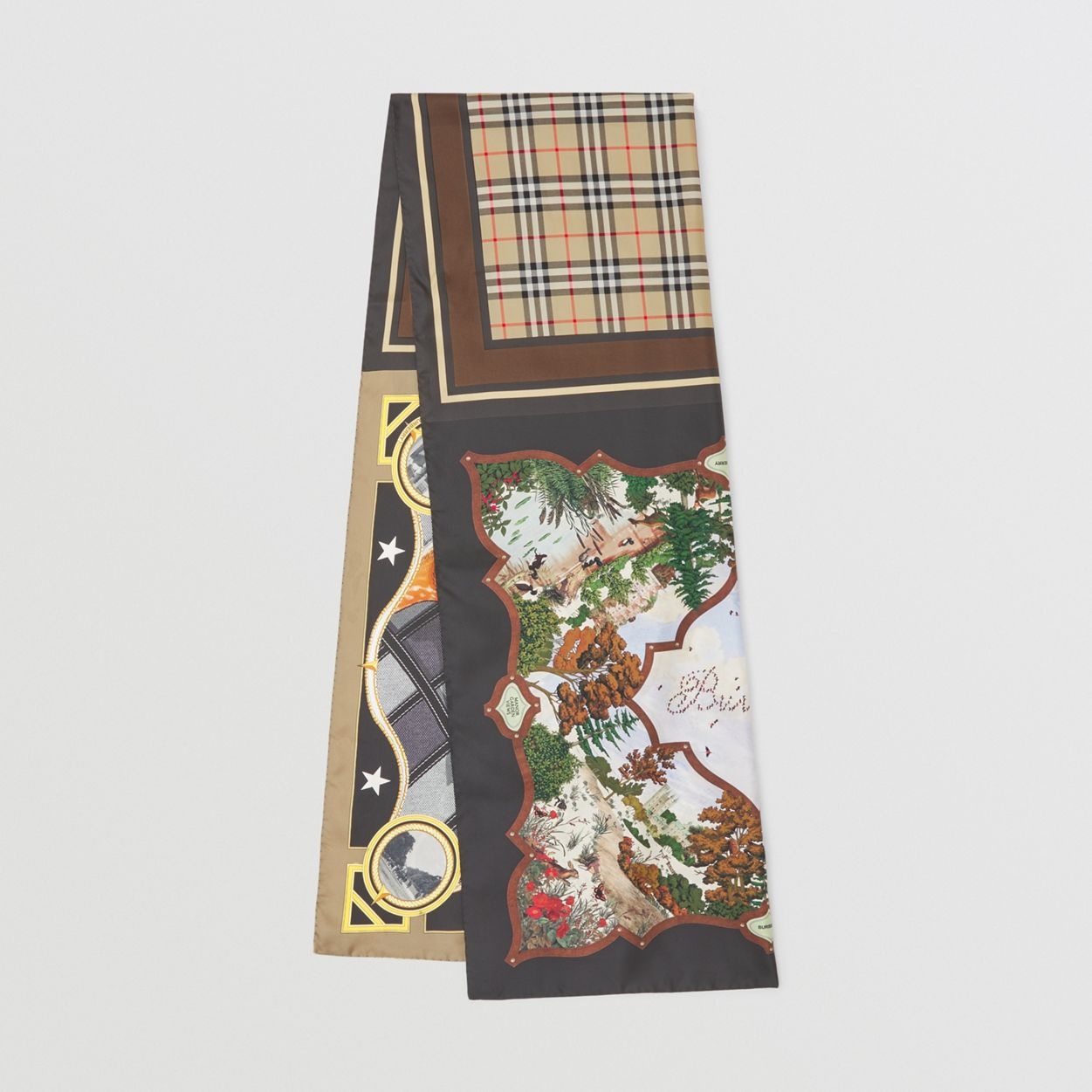 Montage Print Silk Scarf - 1