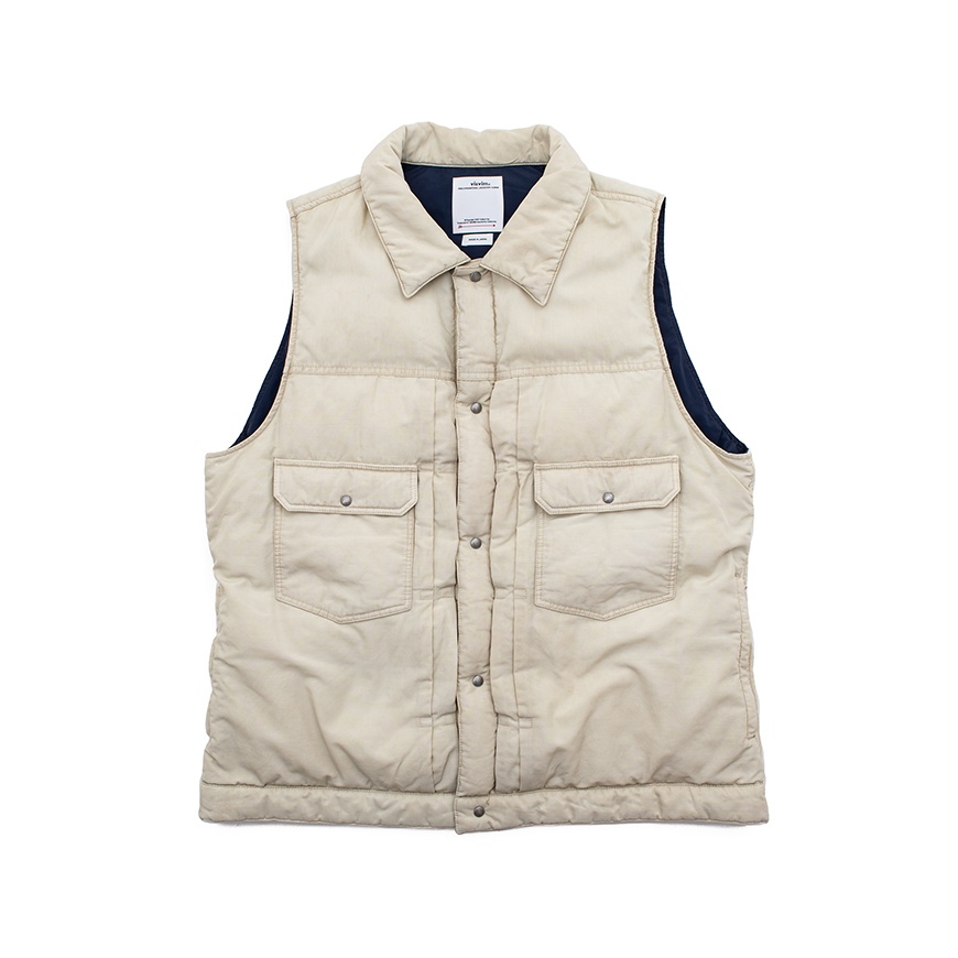 101 DOWN VEST (OVERDYE) IVORY - 2