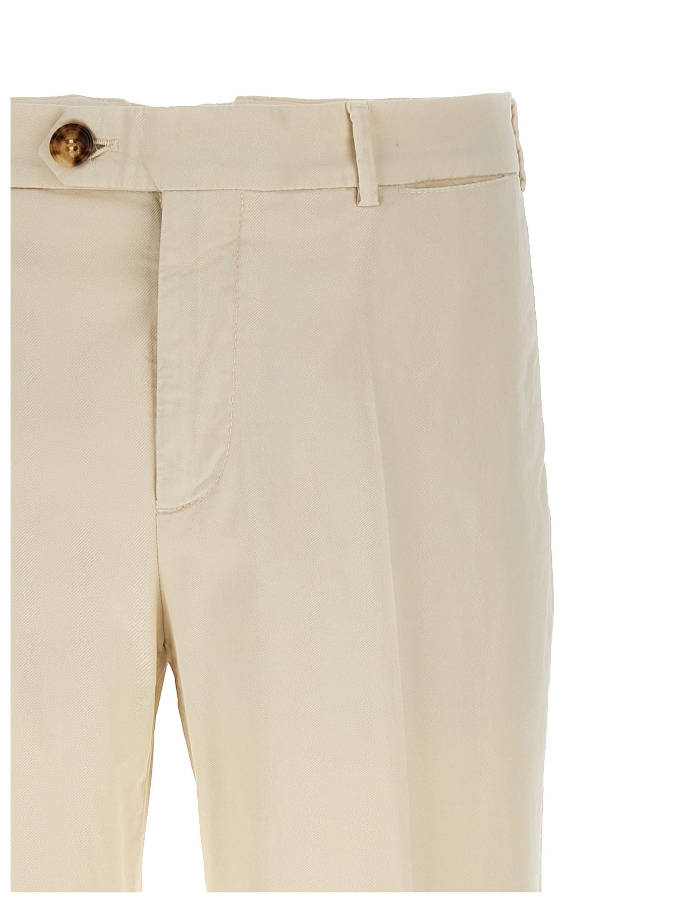 Cotton Trousers Pants White - 3
