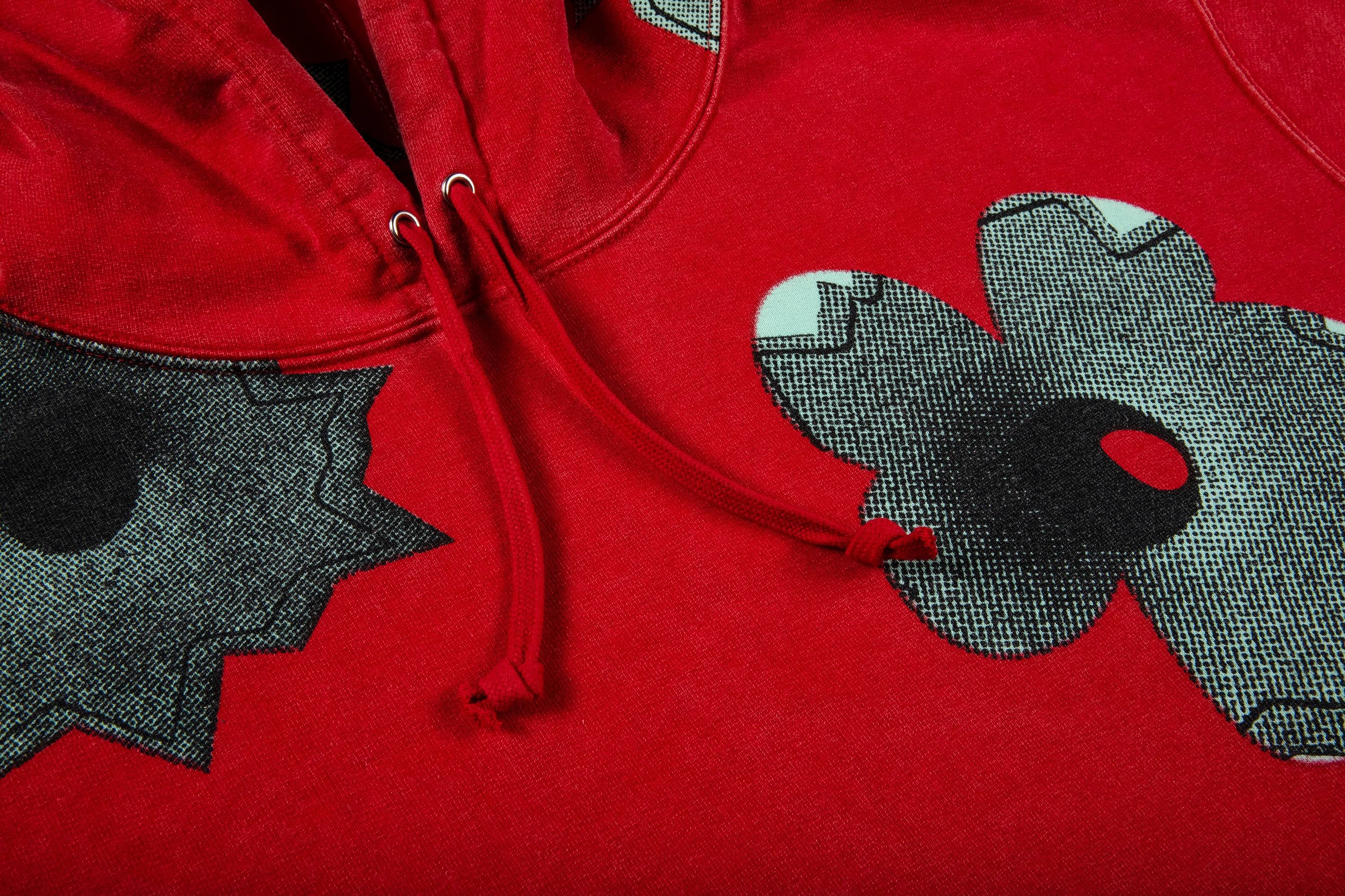 Supreme x Nate Lowman Hooded Sweatshirt 'Red' - 3