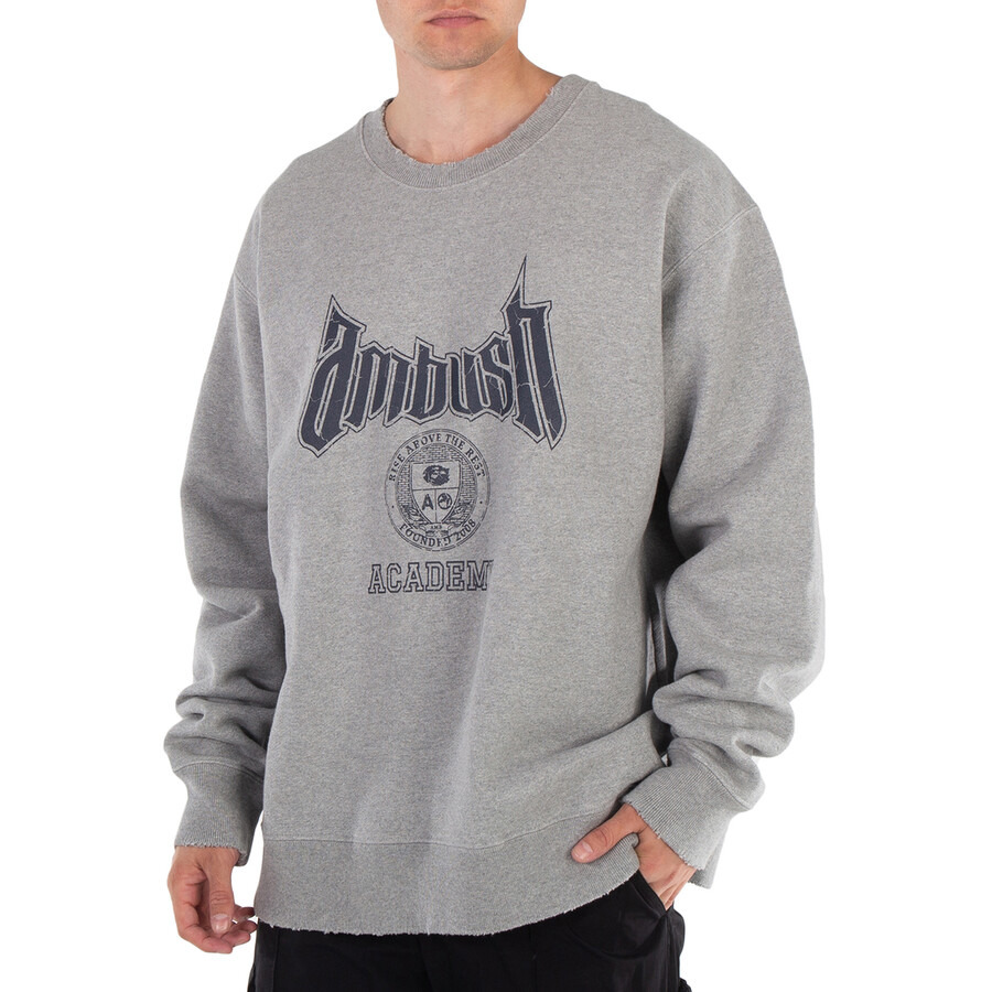 Ambush Grey Academy Crewneck Sweatshirt - 4