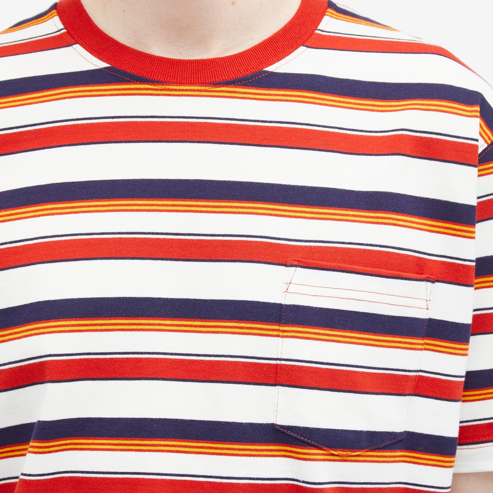 Beams Plus Multi Stripe Pocket T-Shirt - 5