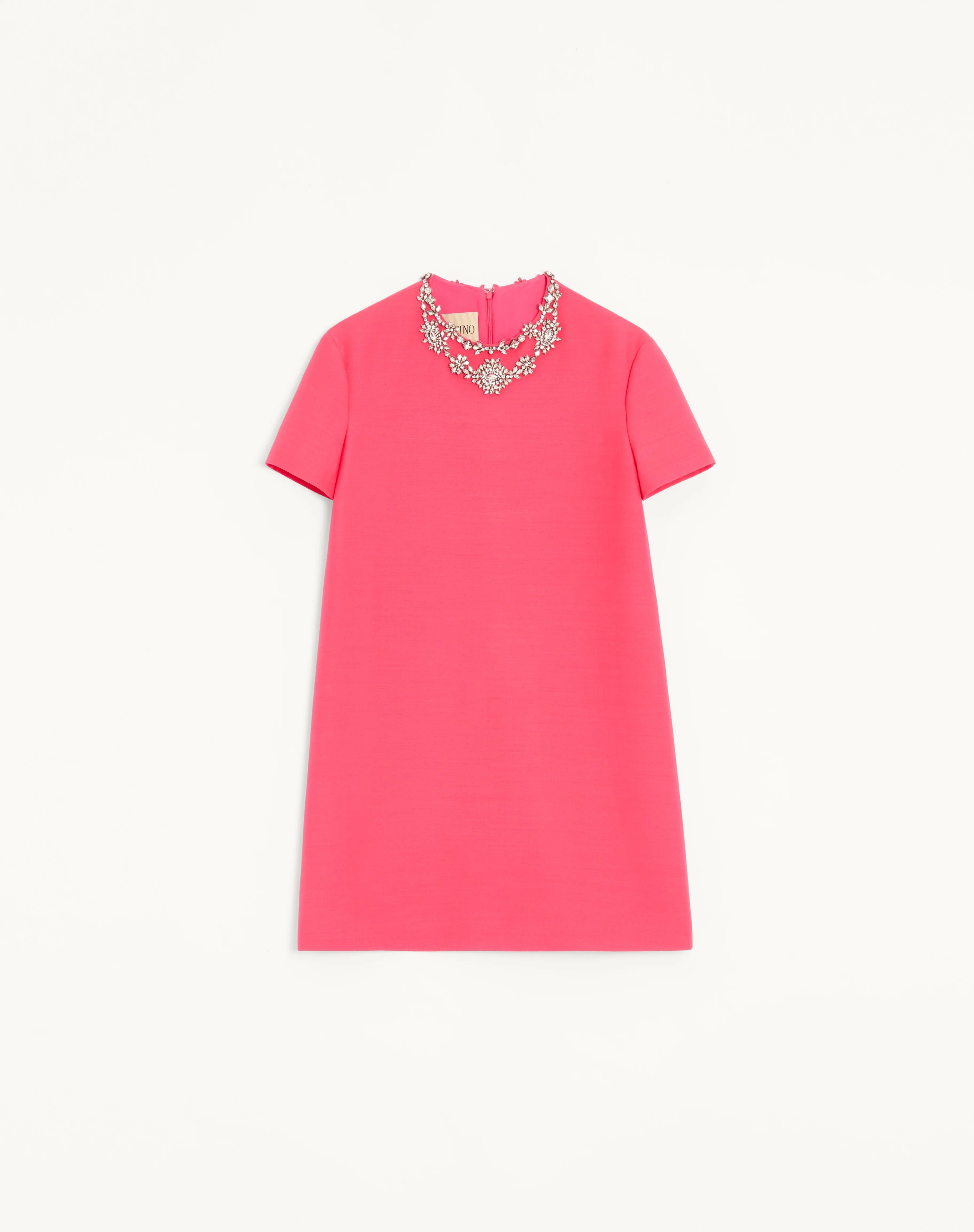 EMBROIDERED CREPE COUTURE SHORT DRESS - 1