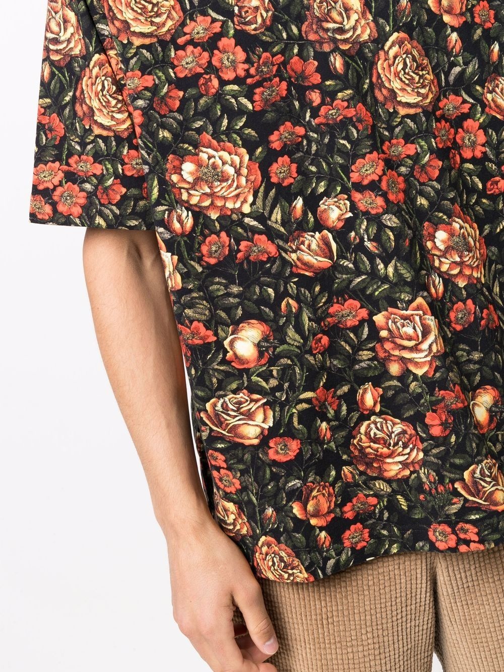 rose-printed T-shirt - 5